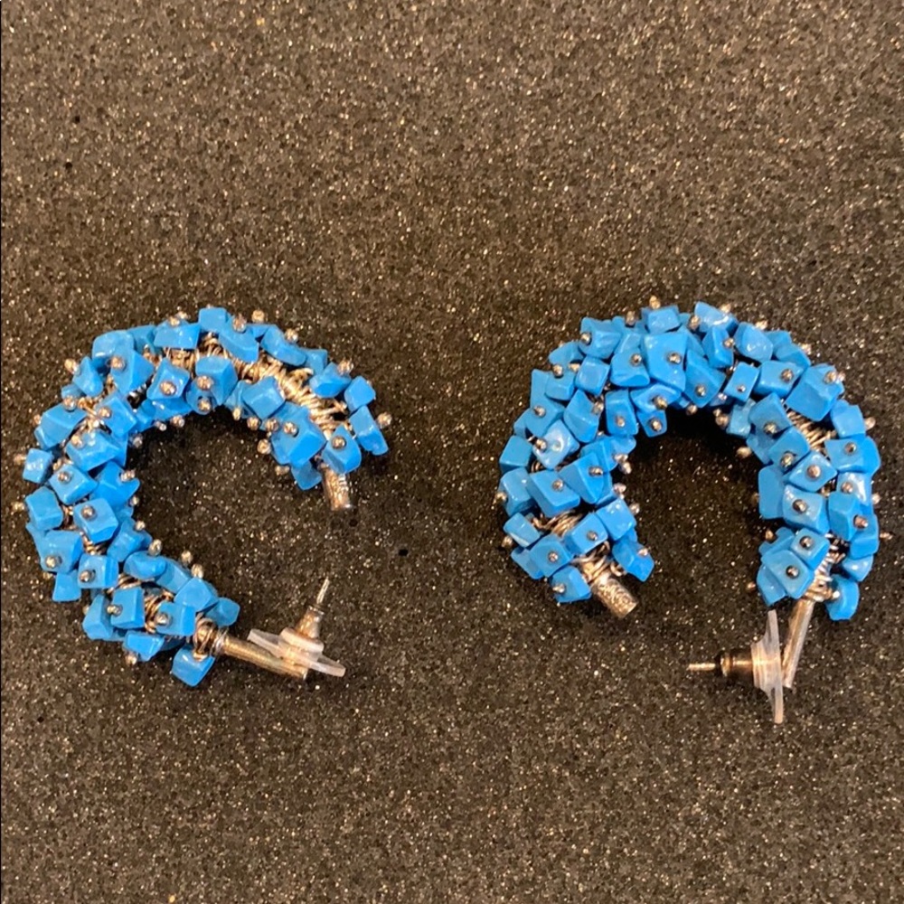 Amy Khan Russell Gem Beaded Hoop Earrings